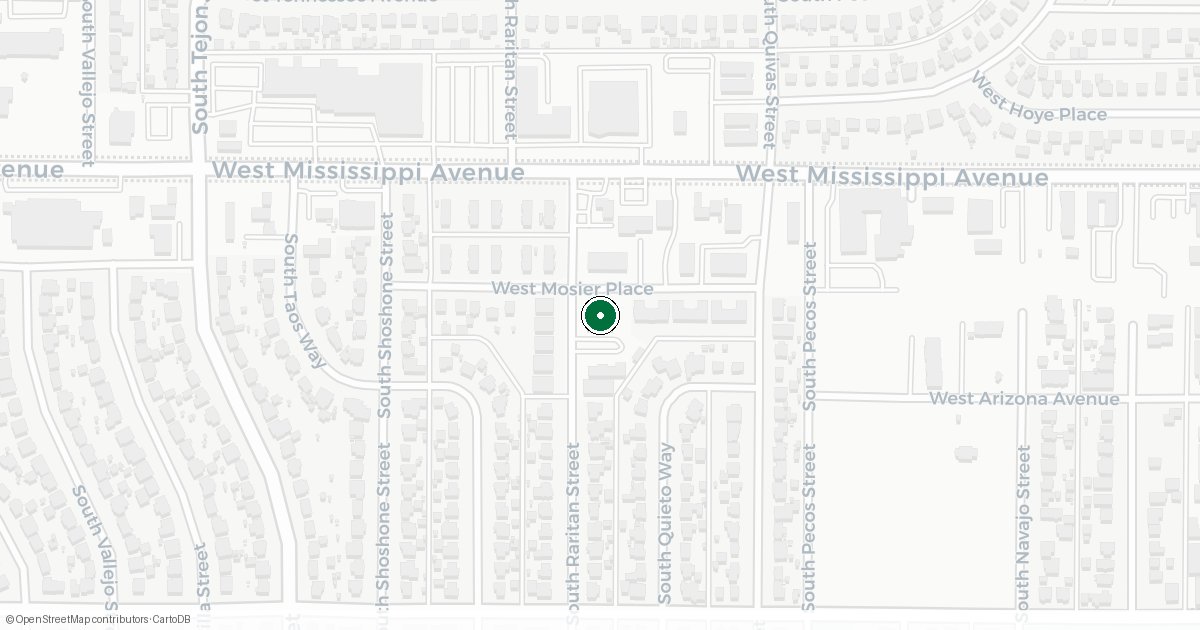 Map showing location of Denver Housing Authority