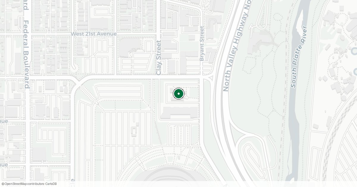 Map showing location of 1975 Mile High Stadium Circle
