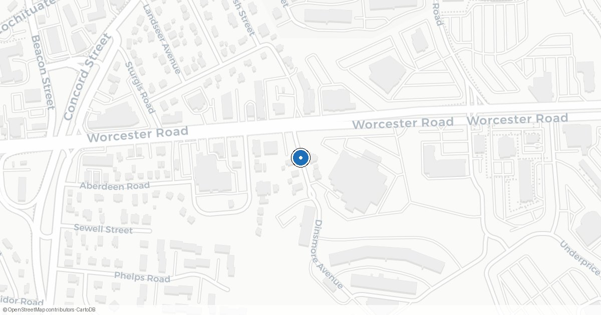 Map showing location of Dinsmore Ave