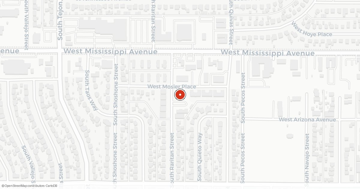 Map showing location of Denver Housing Authority